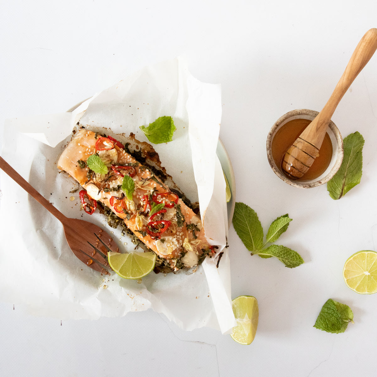 Ginger and Honey-Soy Salmon en Papillote Recipe