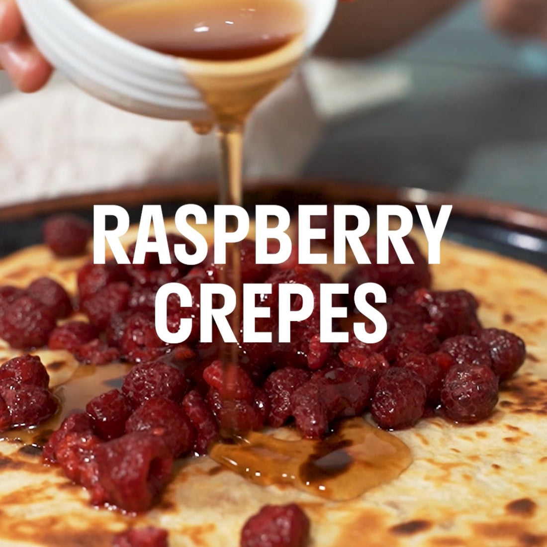 Raspberry crepes