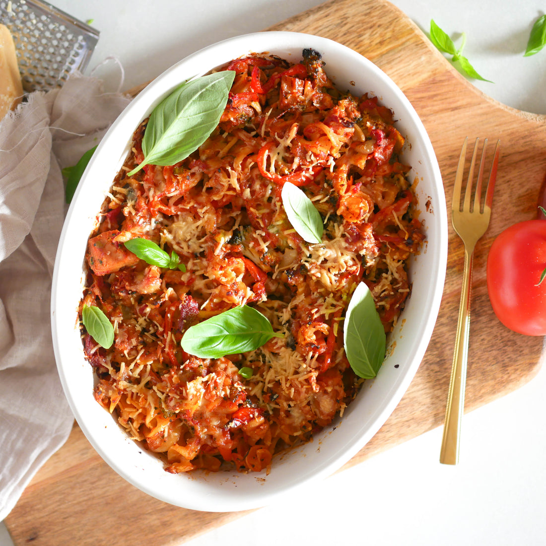 Basil Tuna Pasta Bake