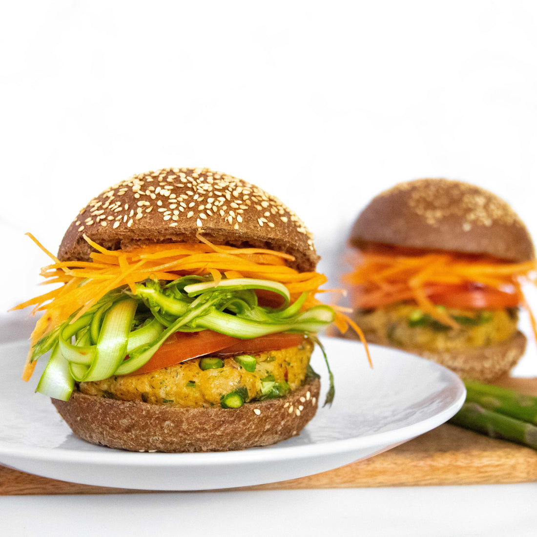 Asparagus Fish burger