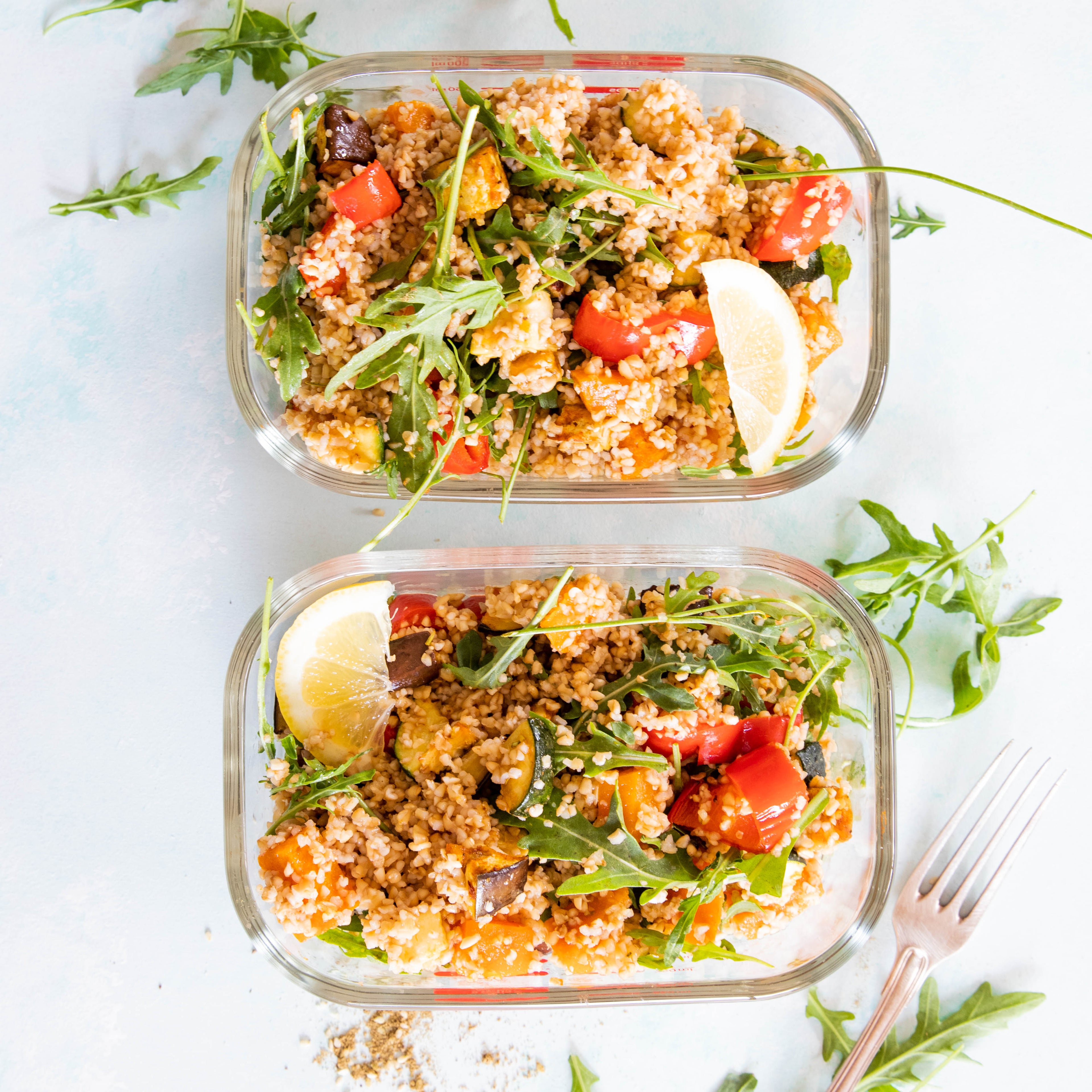 Roast Vegetable and Bulgar Wheat Salad