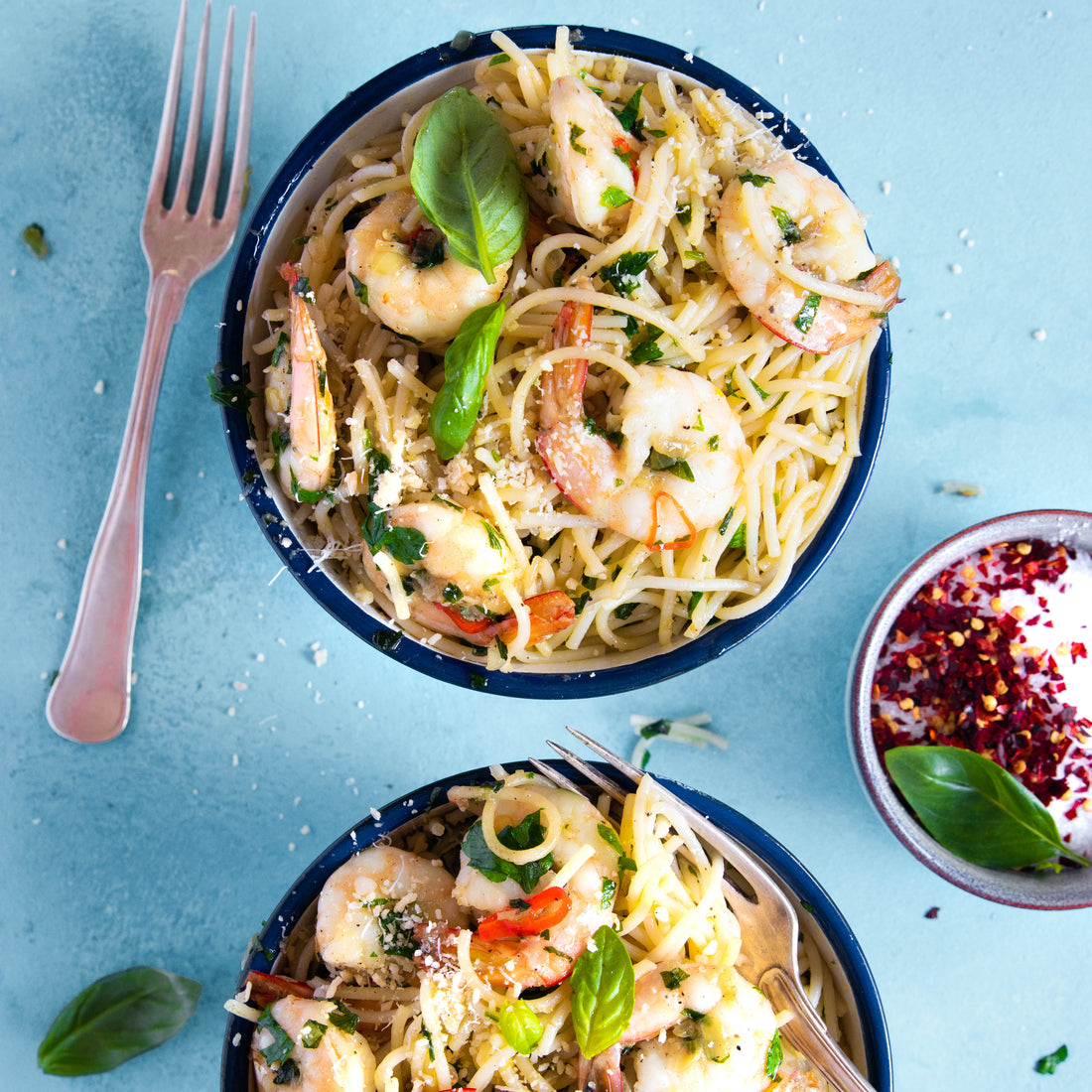 Garlic & Chilli Prawn Pasta