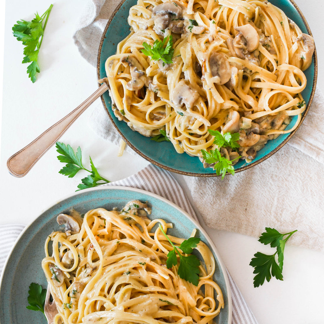 Linguini with Mushroom Sauce