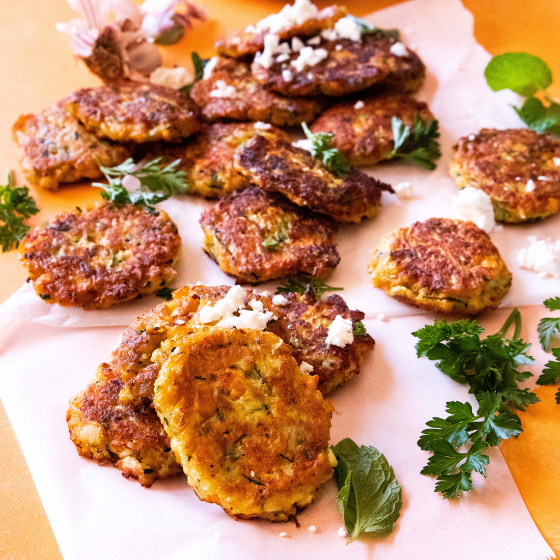 Pumpkin and Zucchini Fritters