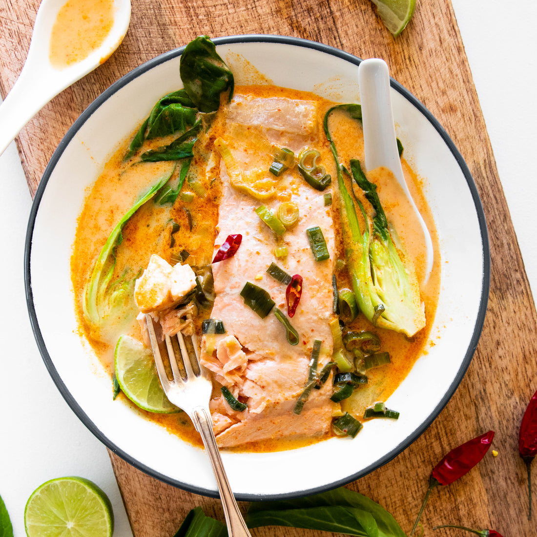 10 Minute Salmon Laksa