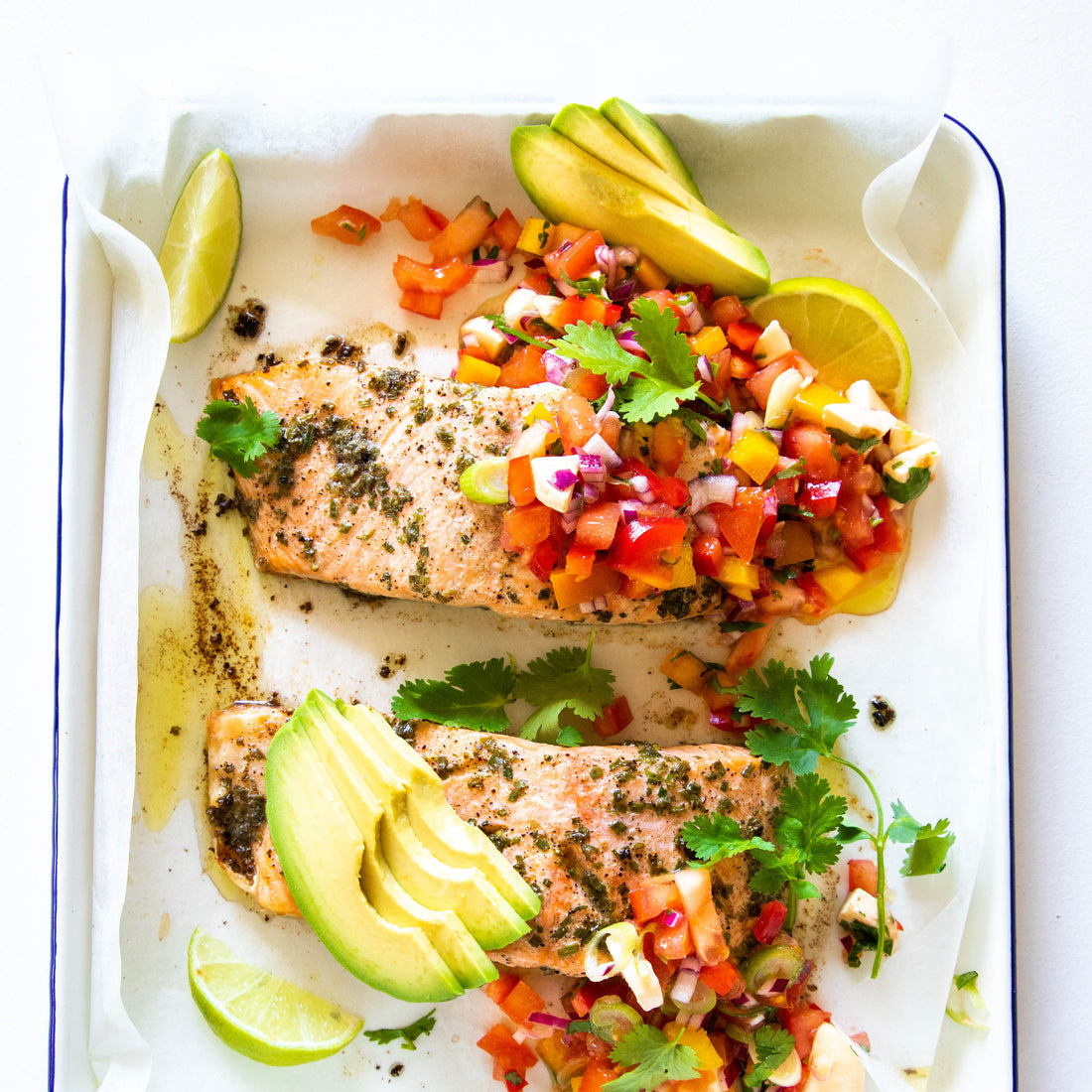 Lemon Salmon with Fresh Tomato Salsa